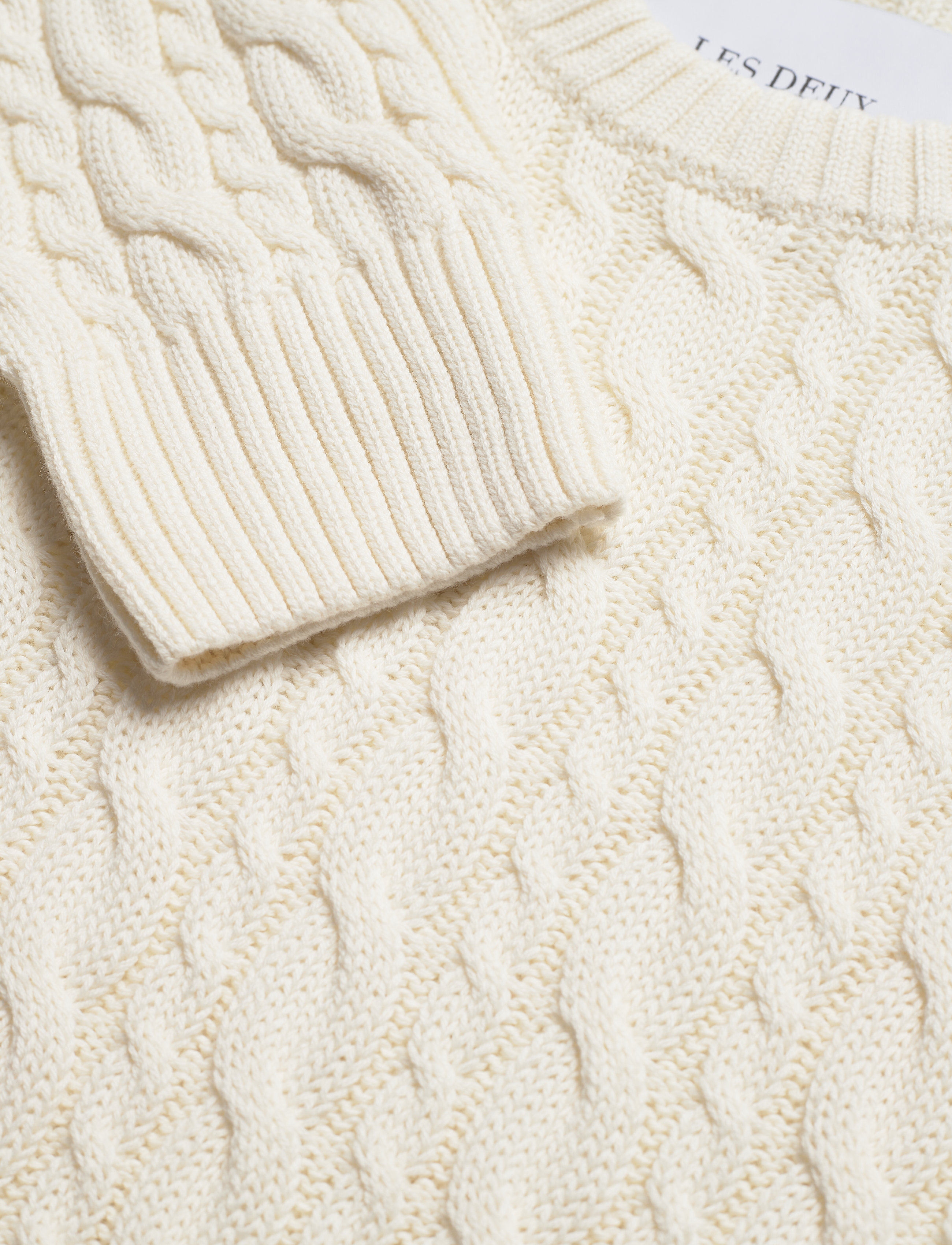 Les Deux - Emilio Cable Knit - off white - 2