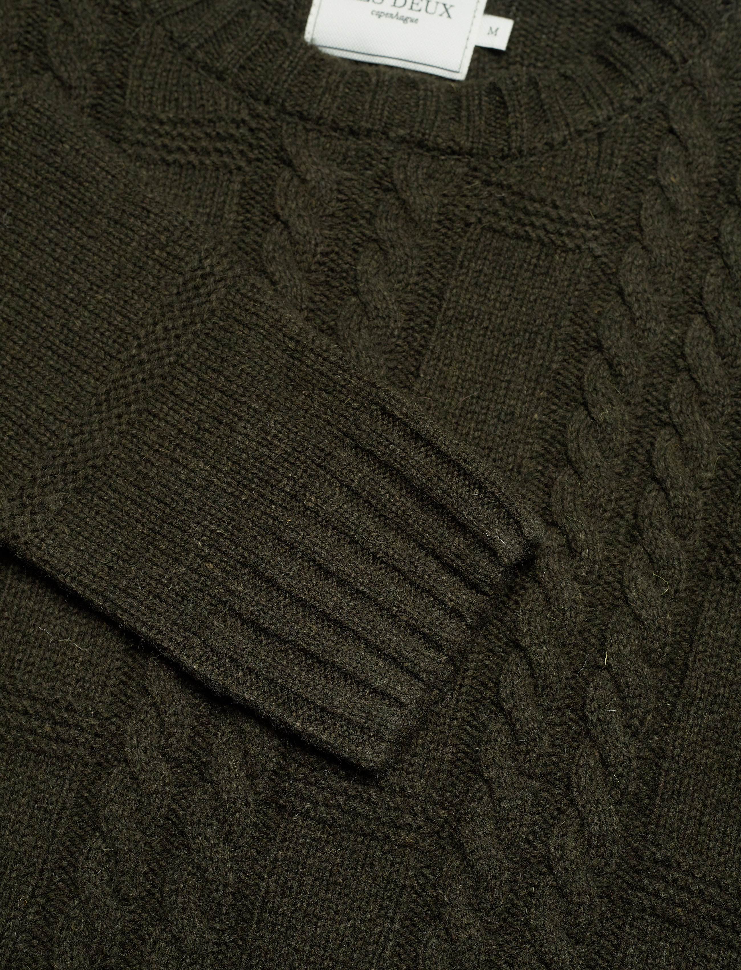 Les Deux - Greene Cable Knit - deep forrest - 2