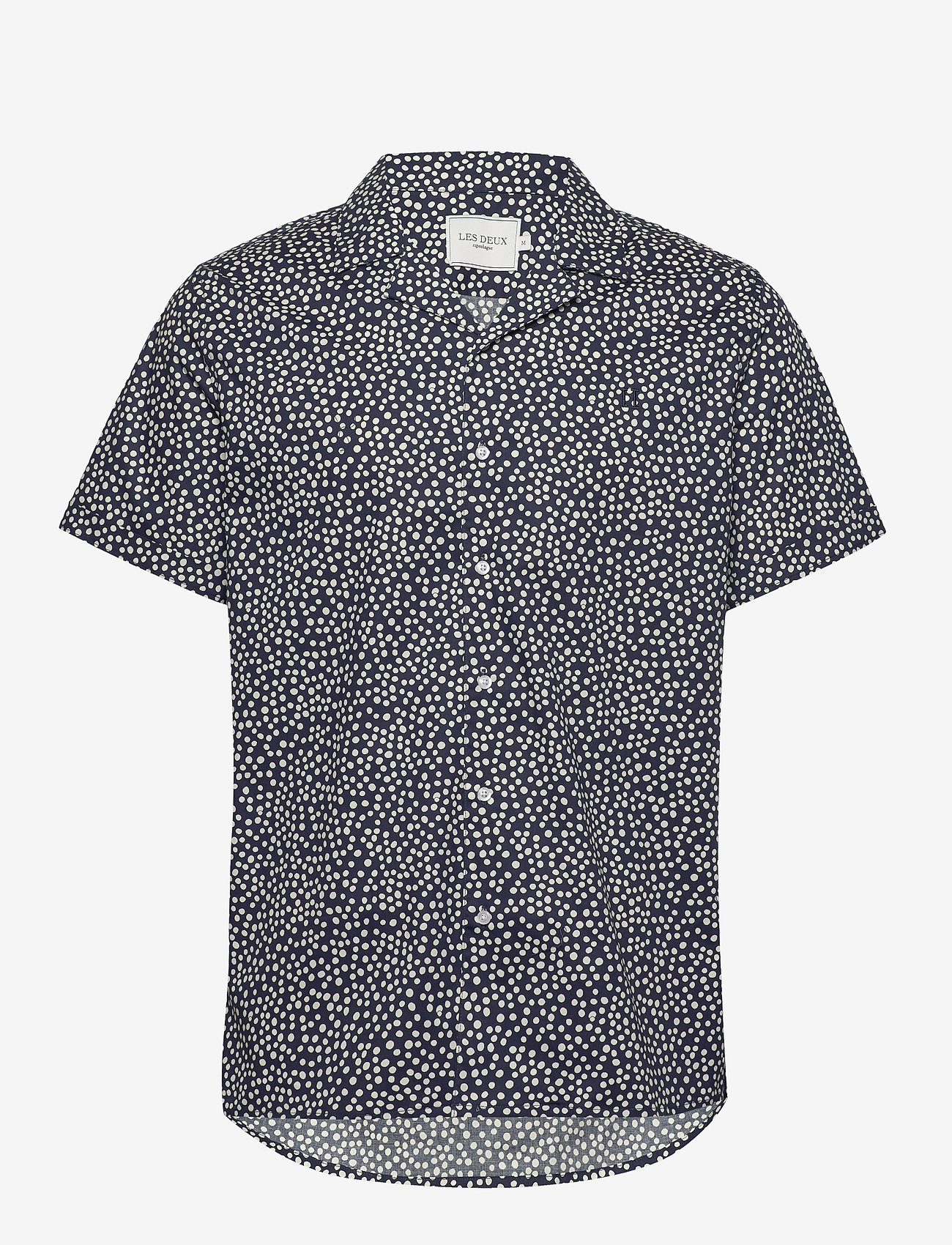 Les Deux - Jacque SS Shirt - dark navy/off white - 0