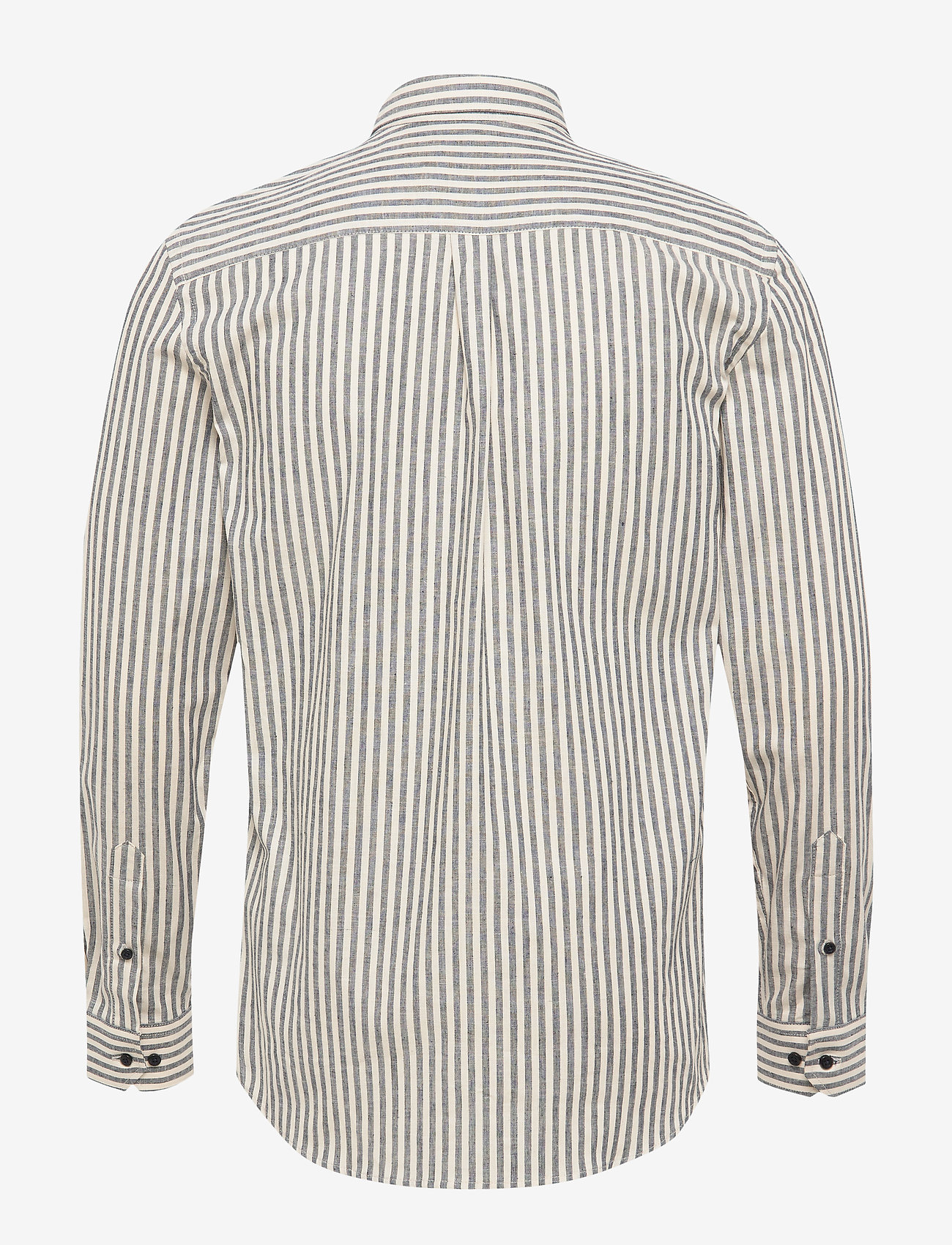 Les Deux - Simon Linen Shirt - dark navy/off white - 1