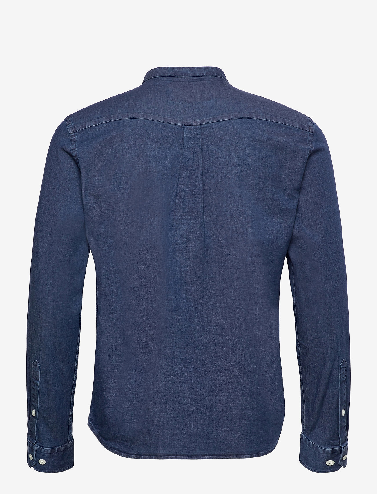 Les Deux - Lee Chambray Mandarin Shirt - dark navy - 1