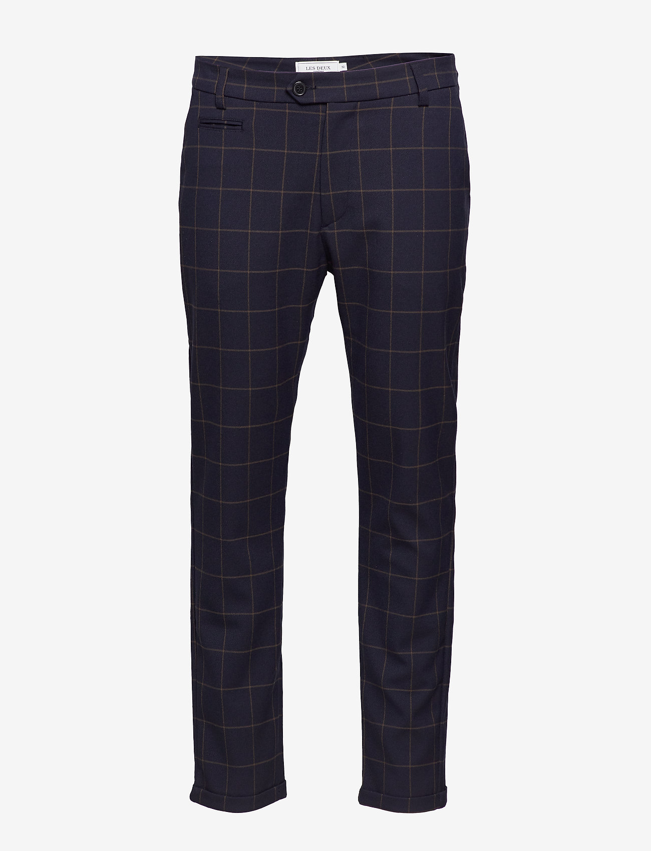 Les Deux - Como Check Suit Pants - 4687-dark navy/brown - 0