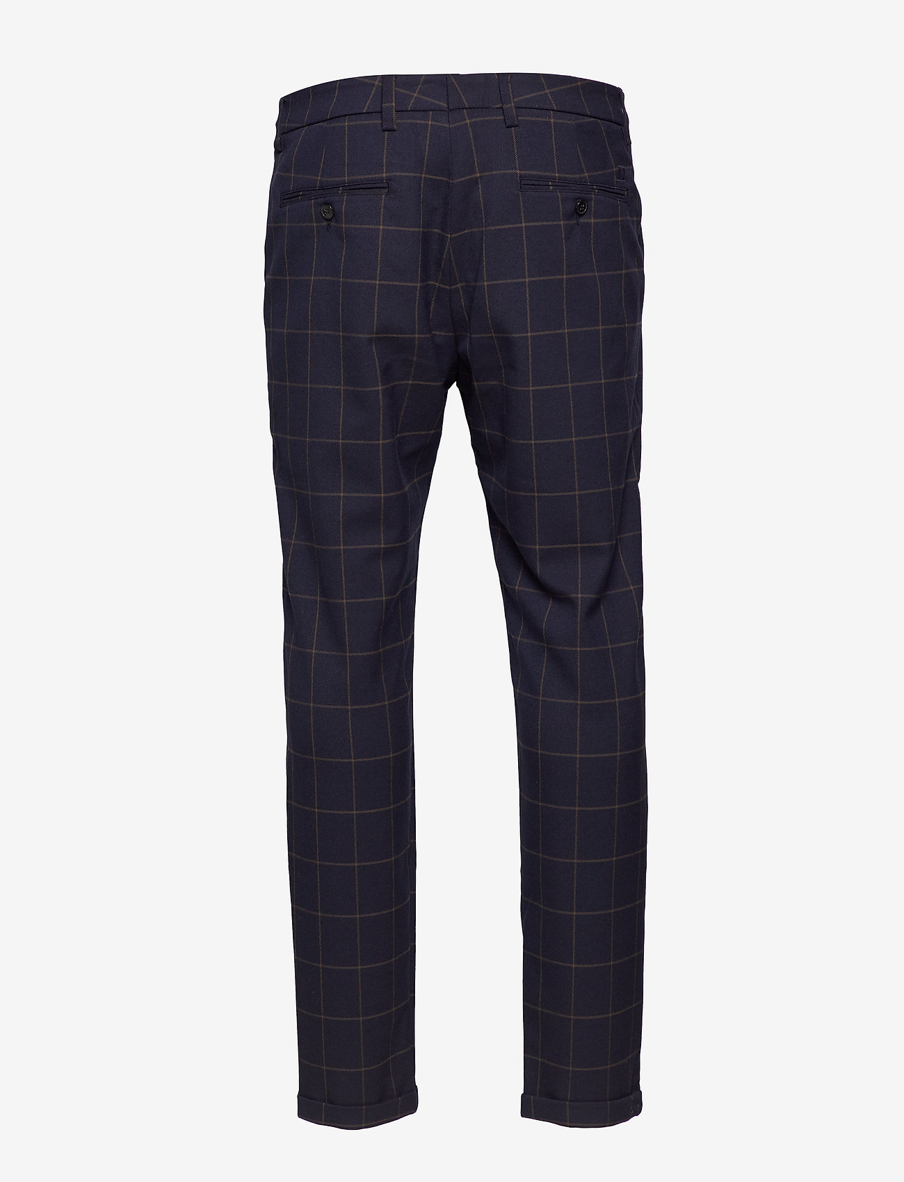 Les Deux - Como Check Suit Pants - 4687-dark navy/brown - 1