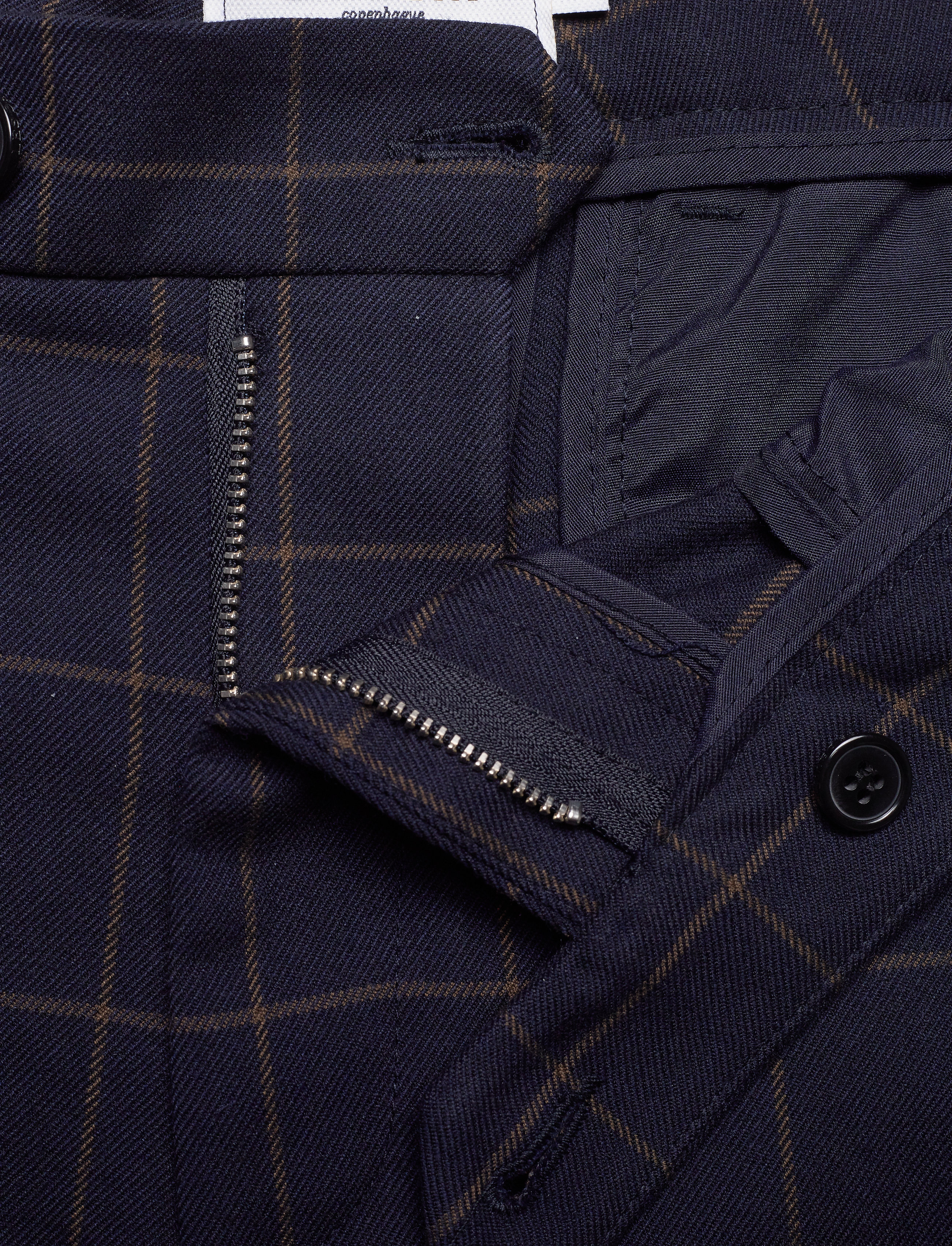 Les Deux - Como Check Suit Pants - 4687-dark navy/brown - 3