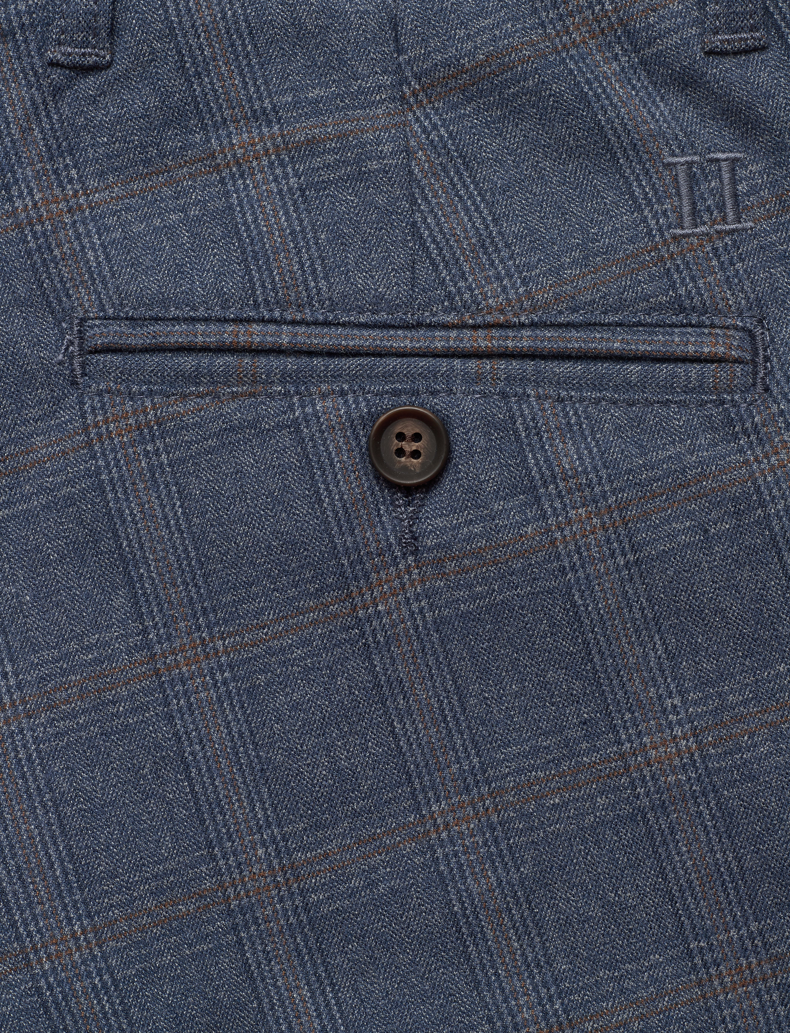 Les Deux - Como Multi Check Suit Pants - provincial blue - 4