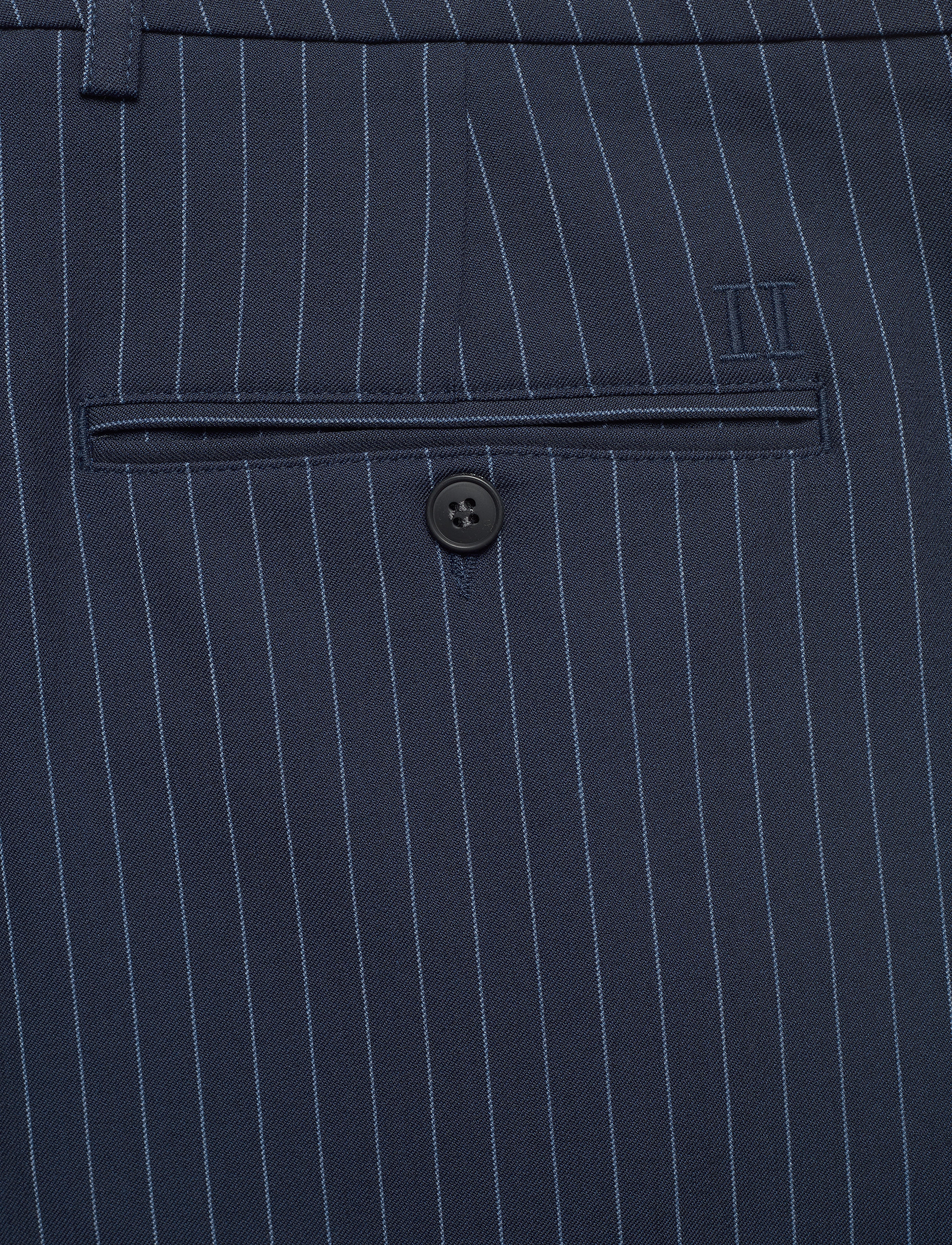 Les Deux - Como LIGHT Pinstripe Suit Pants - dark navy/denim blue - 4