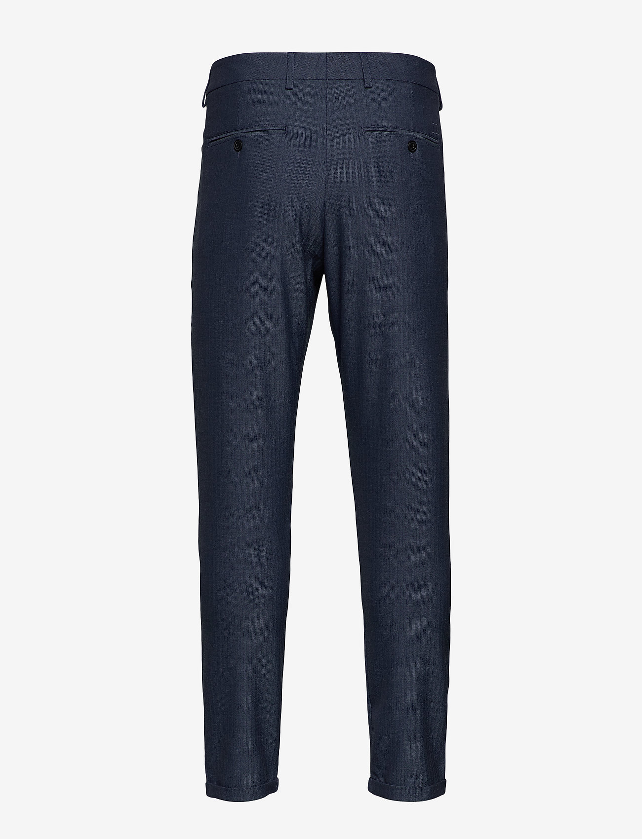 Les Deux - Como Light Herringbone Suit Pants - dark navy - 1