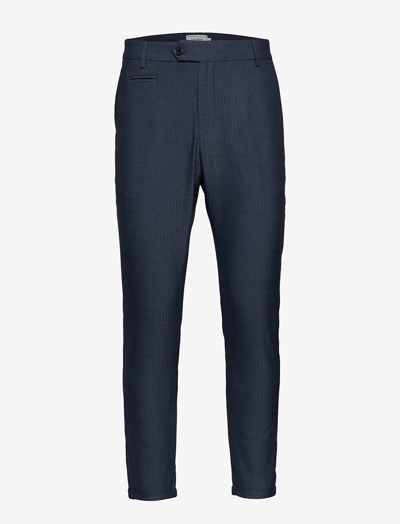 Les Deux - Como Light Herringbone Suit Pants - dark navy - 0