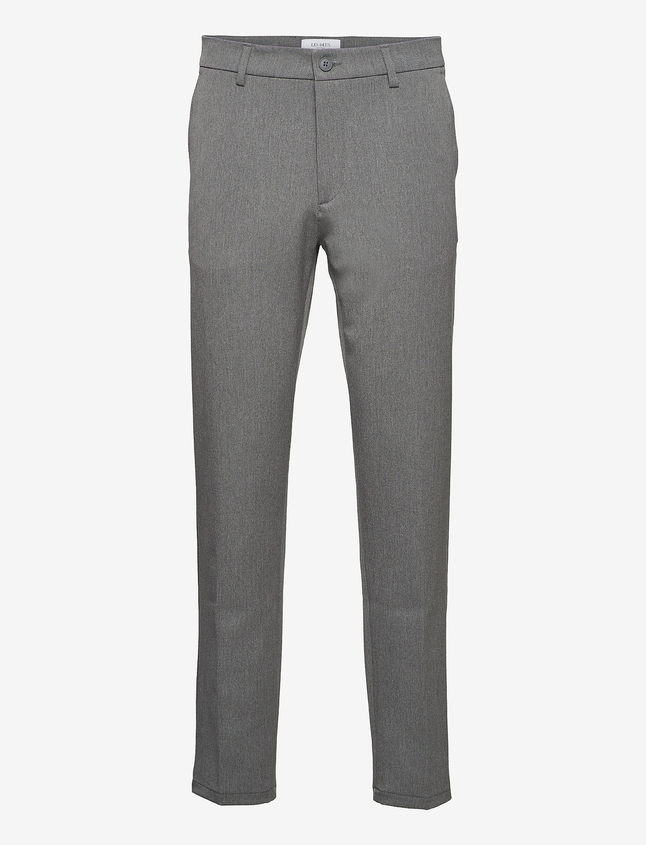 Les Deux - Como Reg Suit Pants - jakkesætsbukser - grey melange - 0