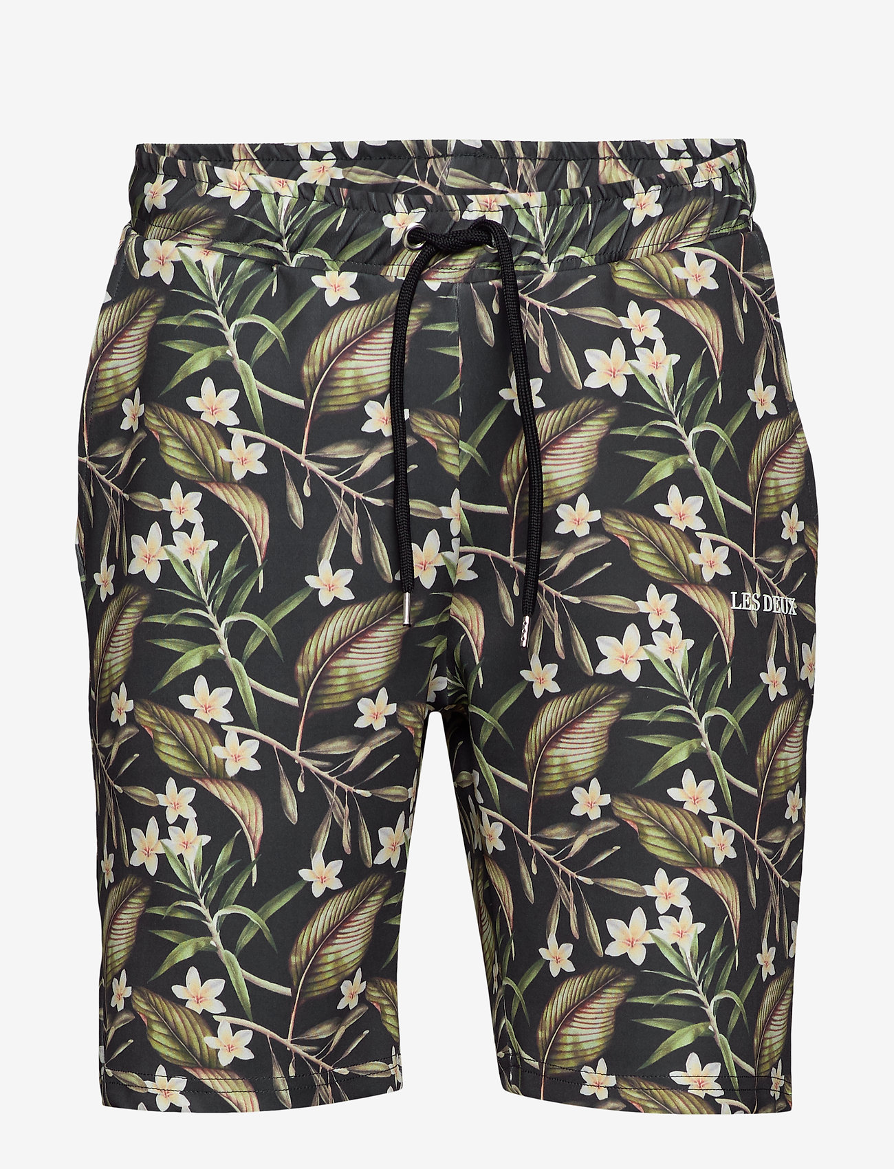 Les Deux - Ballier Fleur-De-Lis Track Shorts - dark navy/off white - 0