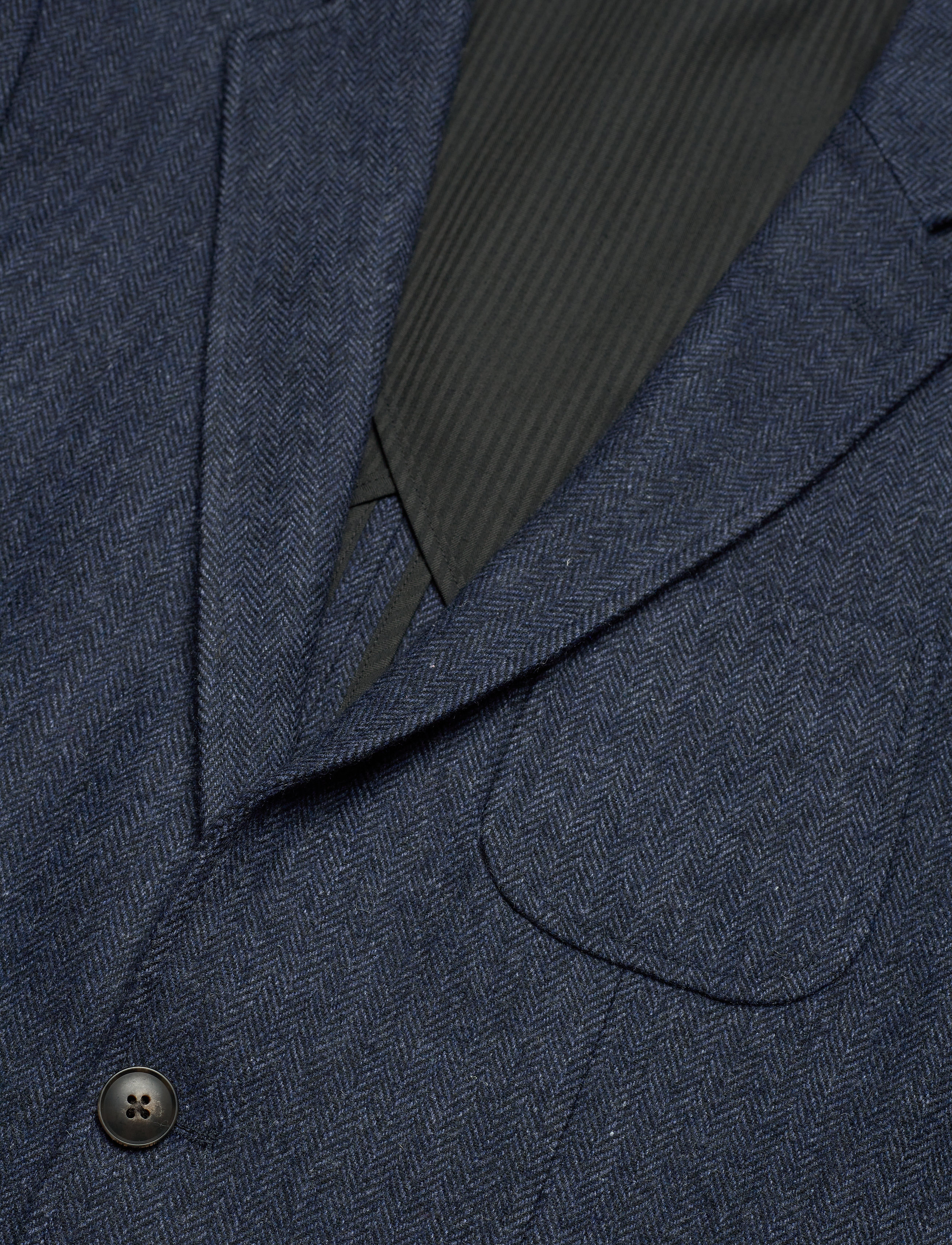 Les Deux - Manhatten Herringbone Blazer - dark navy/black - 2