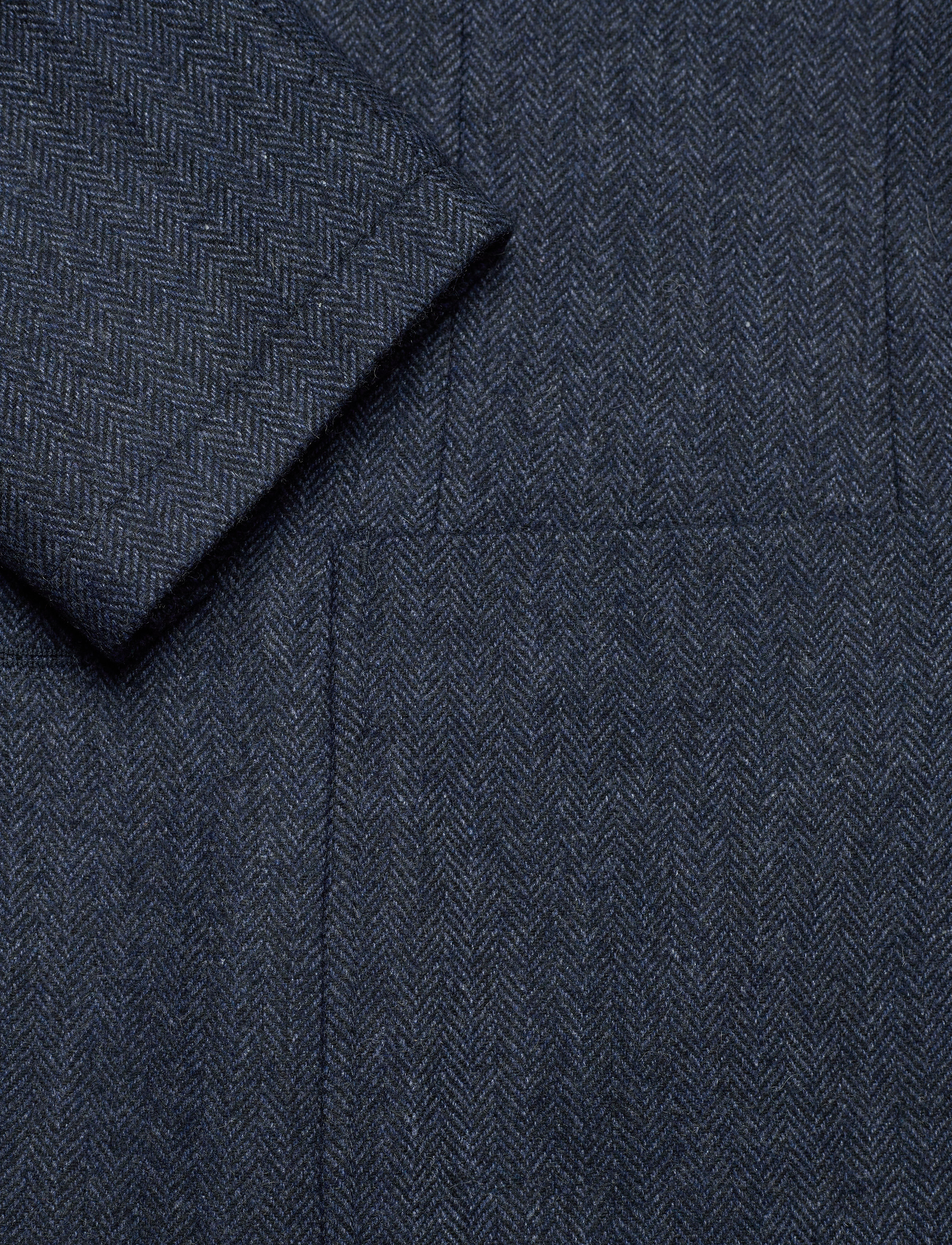 Les Deux - Manhatten Herringbone Blazer - dark navy/black - 3