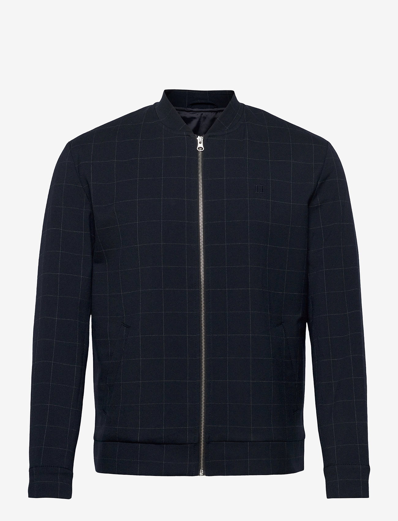 Les Deux - Como Check Bomber Jacket - dark navy/light grey melange - 0