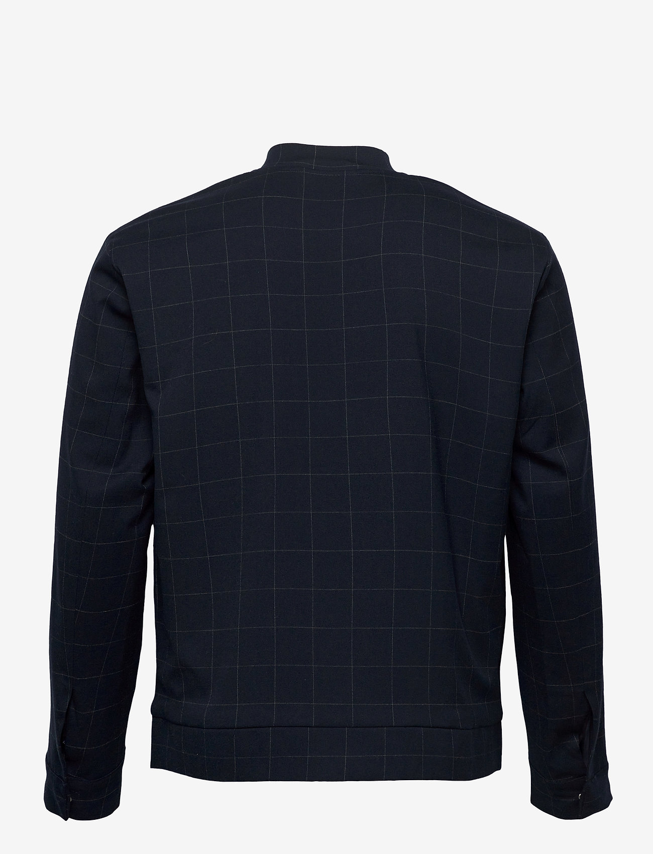 Les Deux - Como Check Bomber Jacket - dark navy/light grey melange - 1