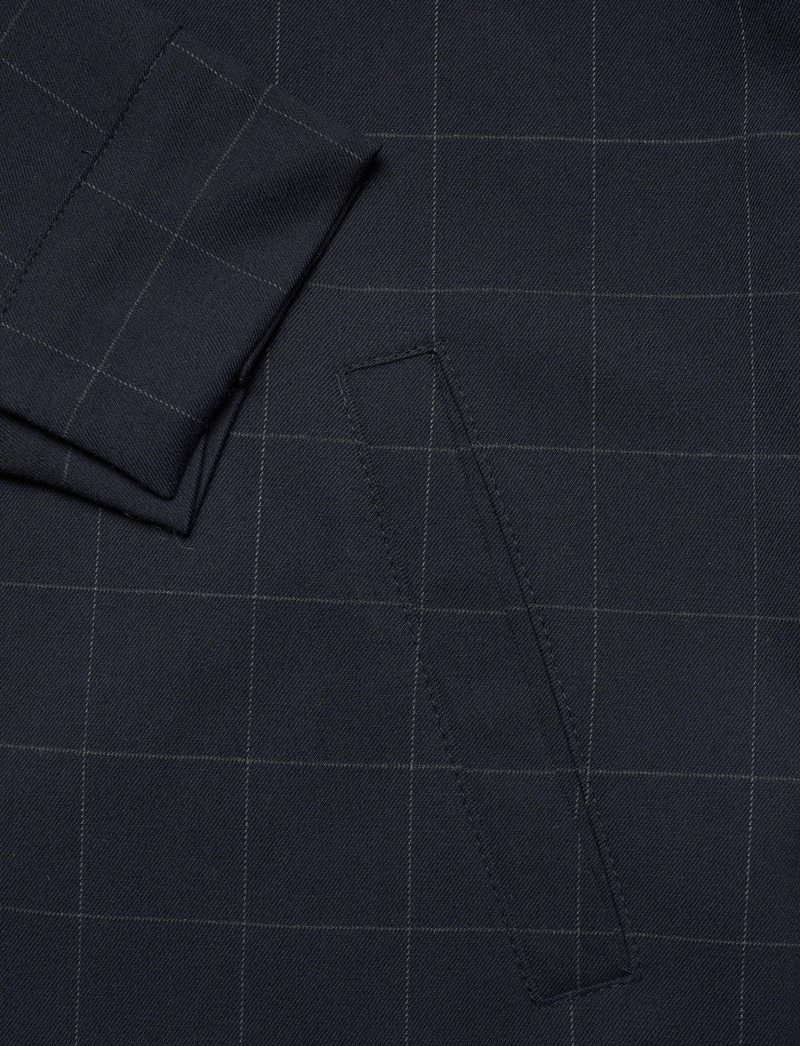 Les Deux - Como Check Bomber Jacket - dark navy/light grey melange - 3