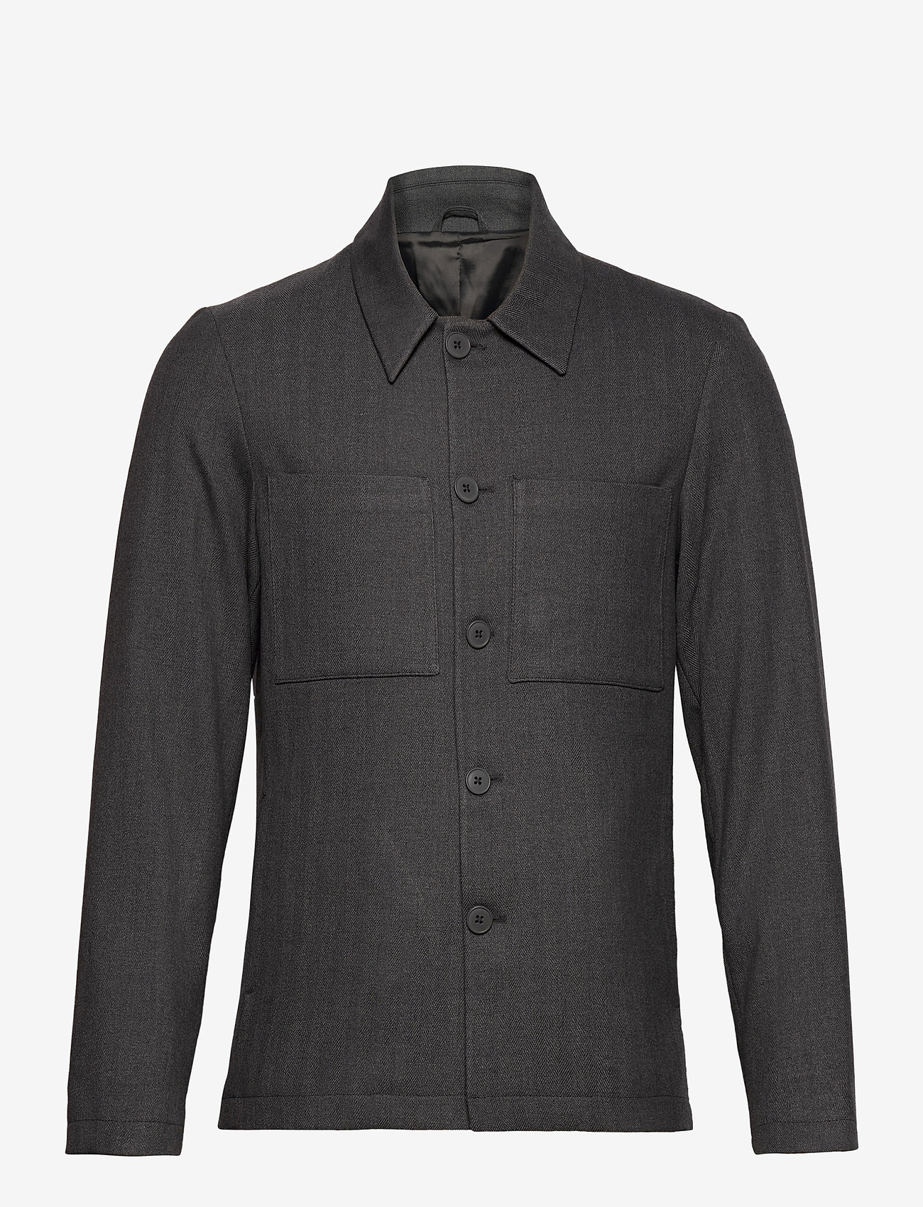 Marseille Herringbone Jacket - LIGHT GREY MELANGE/CHARCOAL