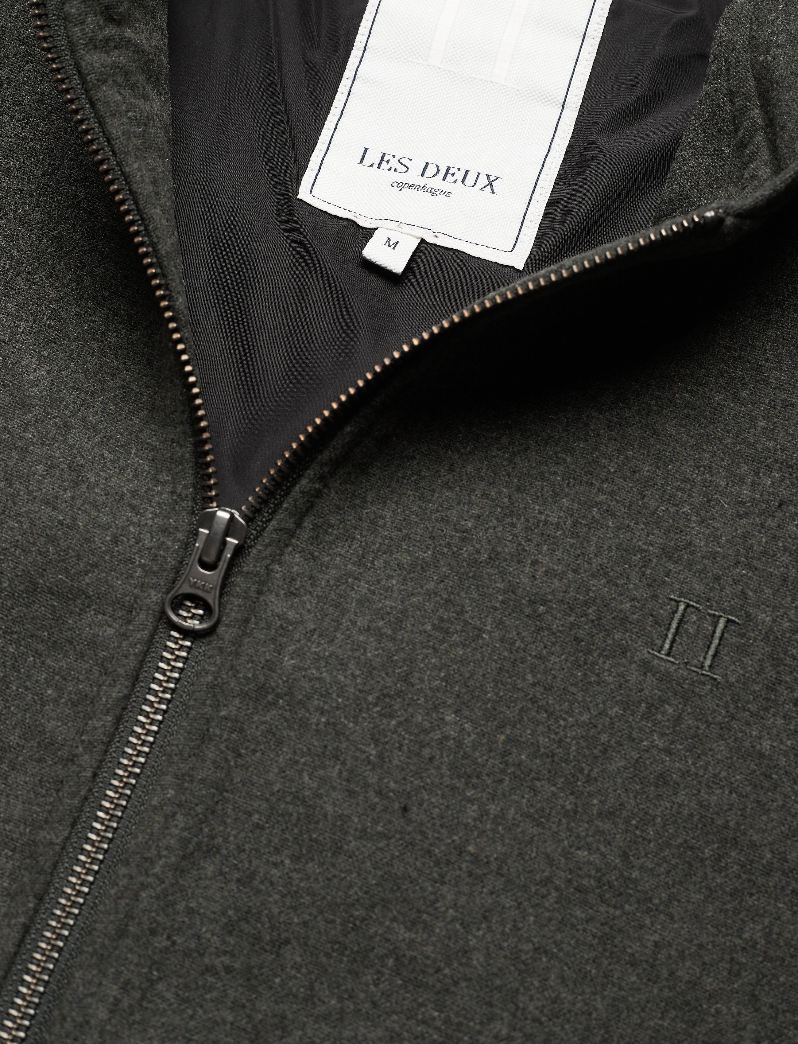 Les Deux - Marshall Wool Bomber Jacket - deep forrest - 2