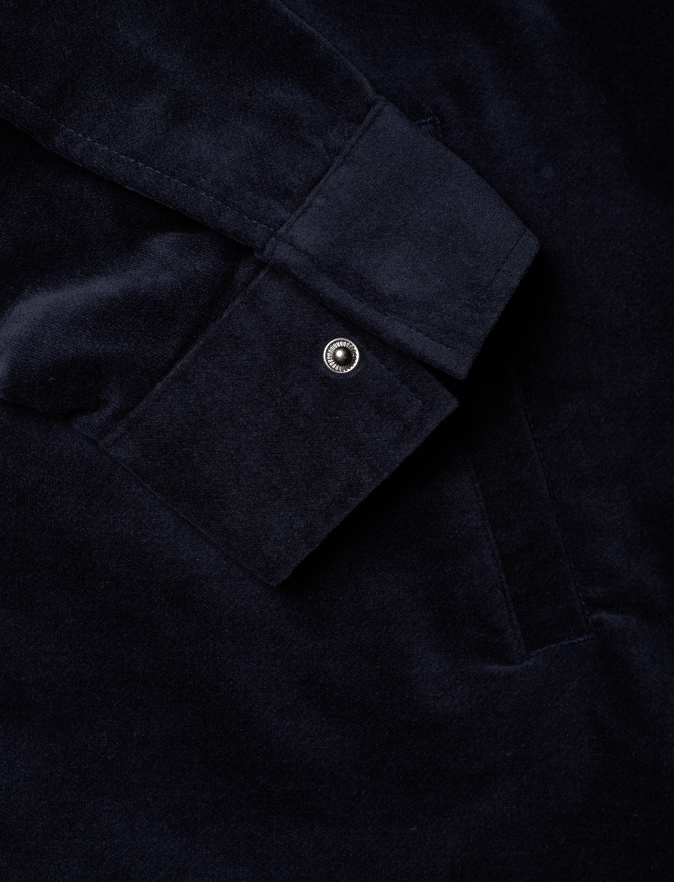 Les Deux - Humphrey Velvet Bomber Jacket - dark navy - 3