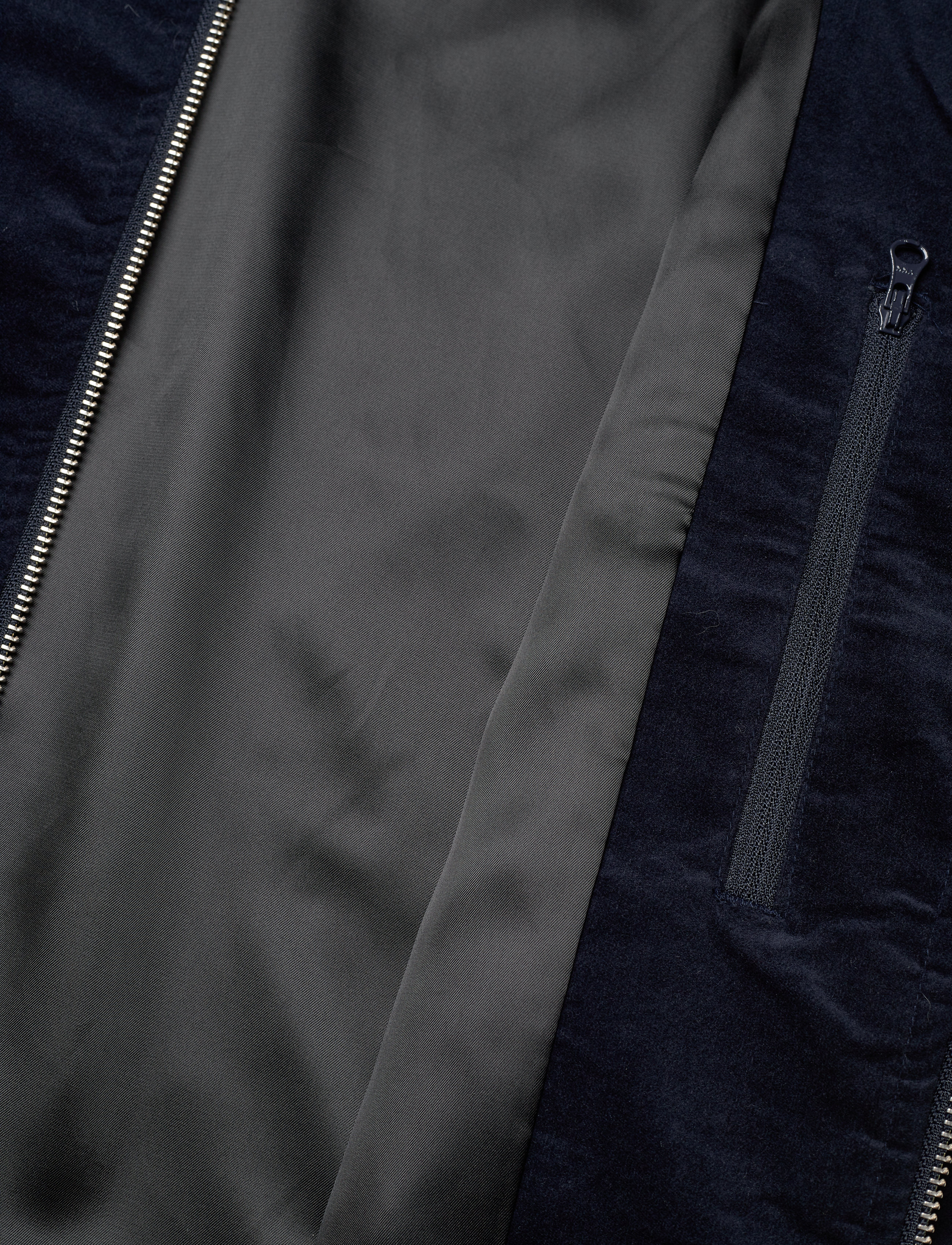 Les Deux - Humphrey Velvet Bomber Jacket - dark navy - 4