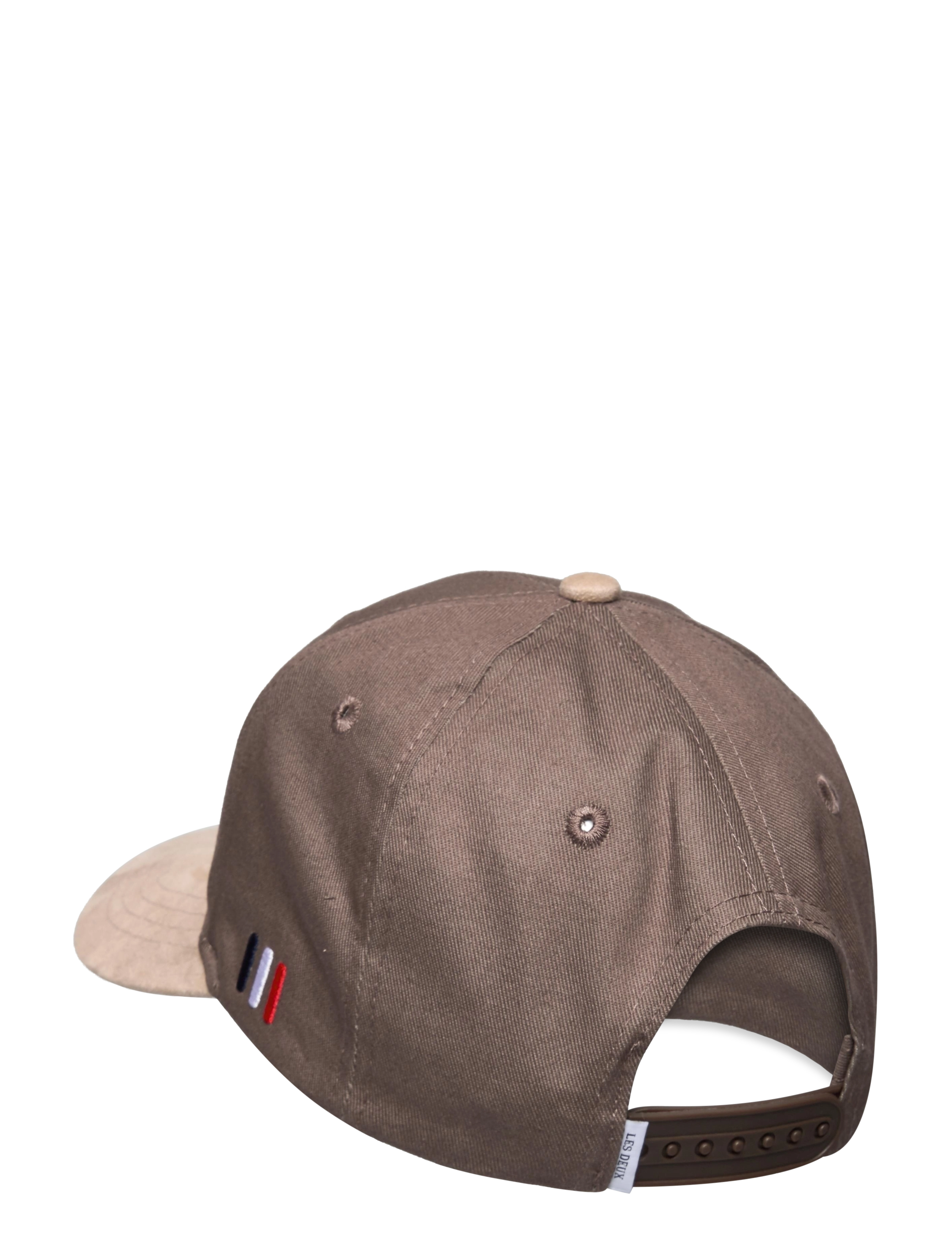 Les Deux - Baseball Cap Suede II - caribou brown/oyster gray - 1