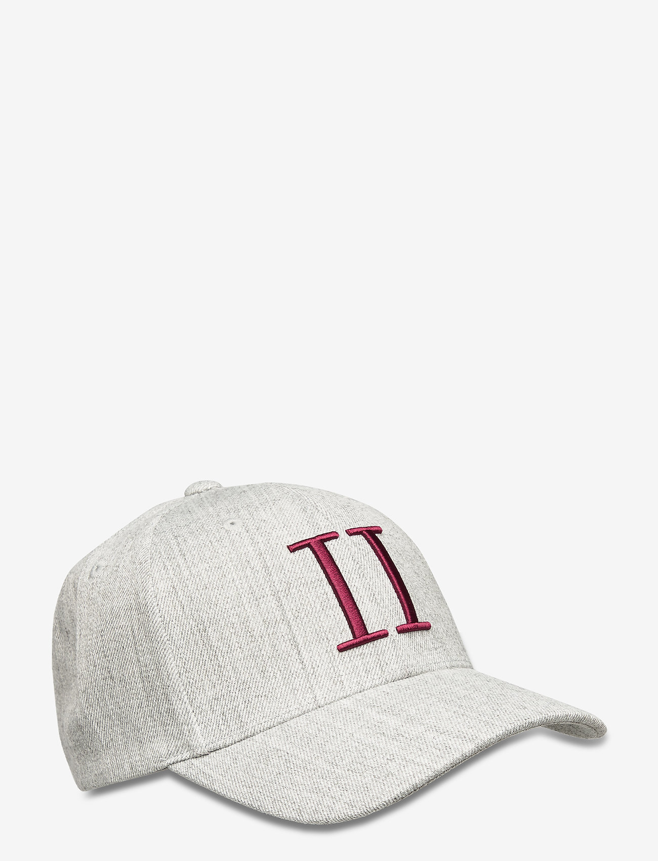 Les Deux - Encore Twill Baseball Cap - light grey melange/burgundy - 0