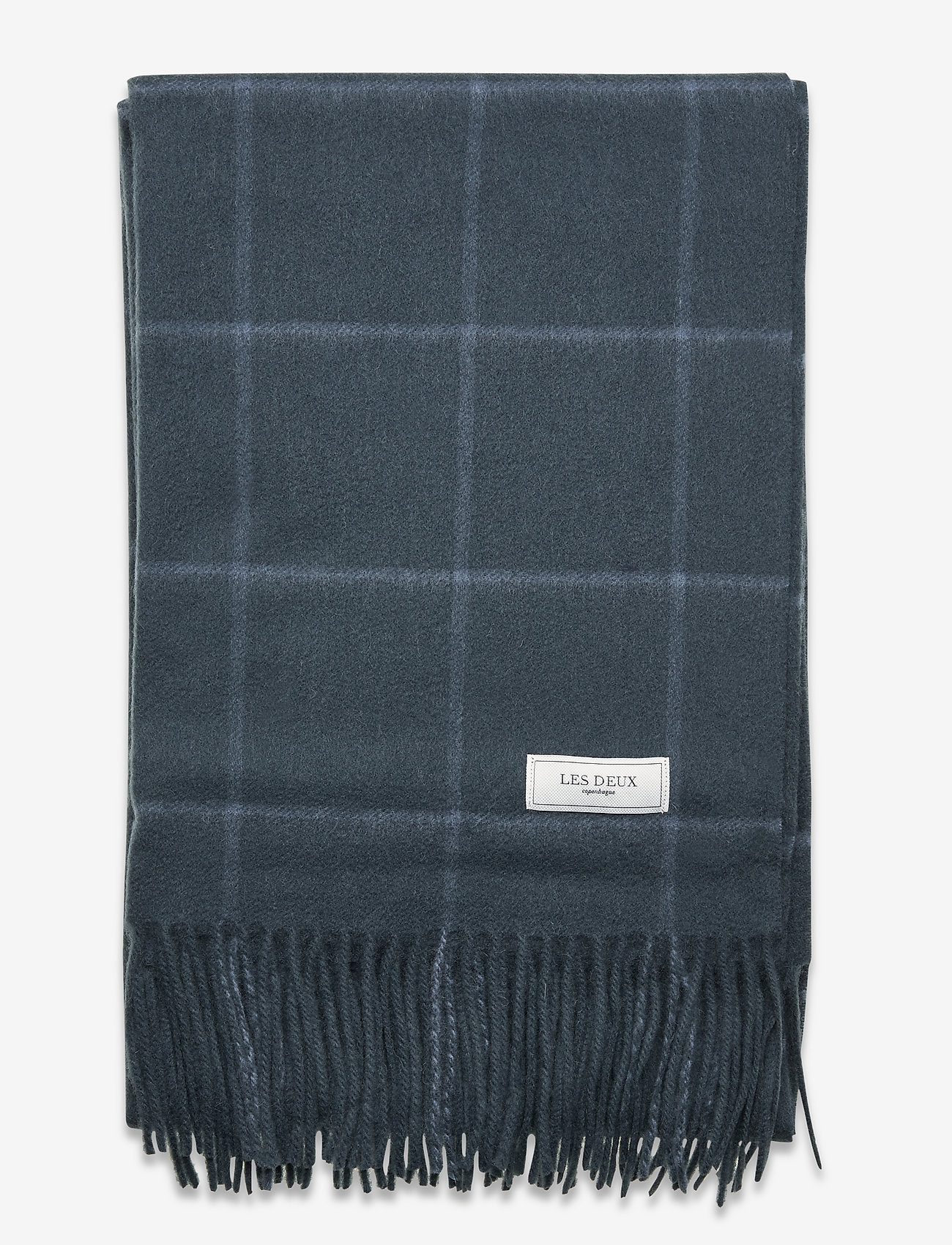Les Deux - Les Deux Check Wool Scarf - blue fog/blue mirage - 1