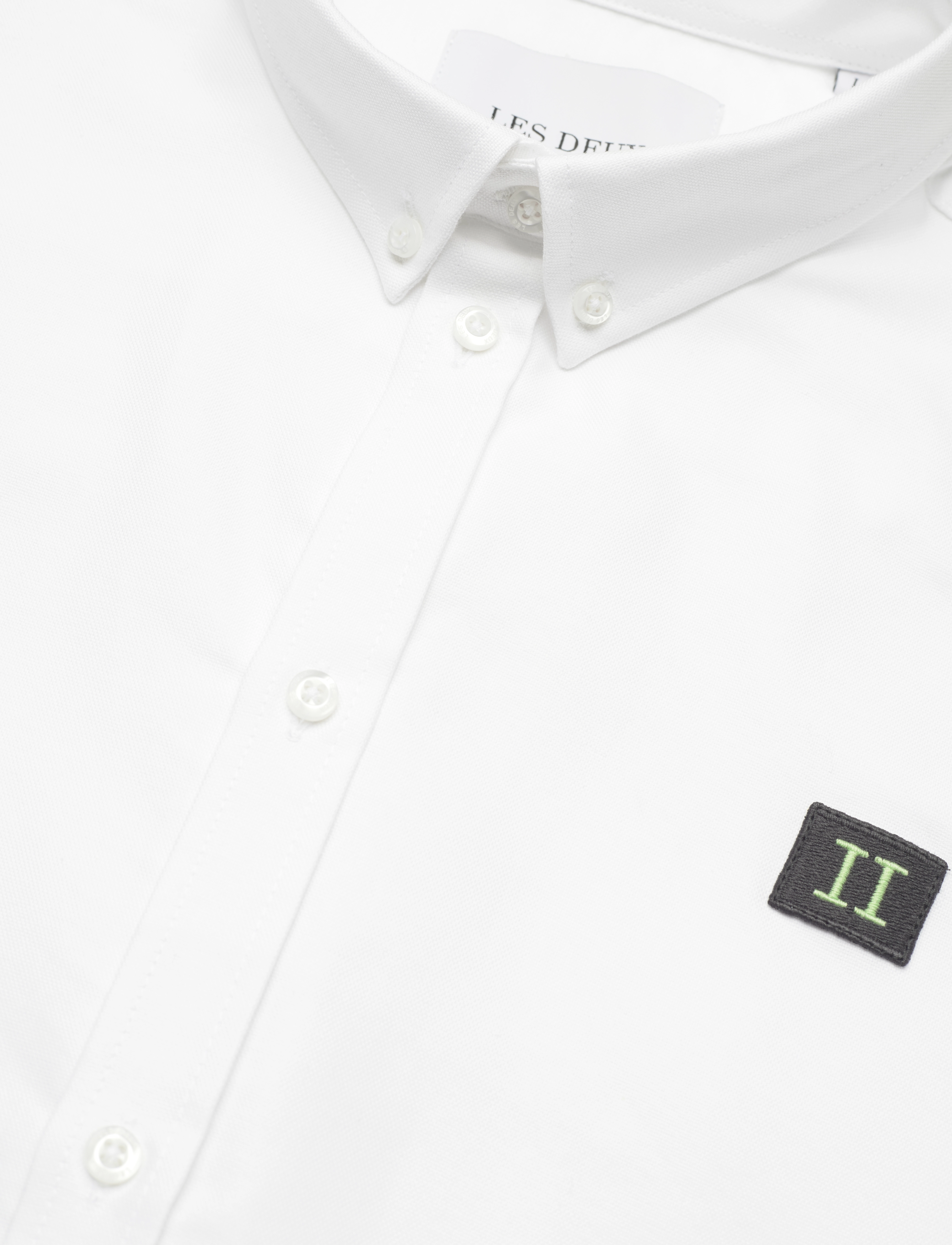Les Deux - Piece Shirt - white/charcoal-mint - 3