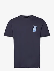 Les Deux - Harmony T-Shirt - kurzärmelige - dark navy/washed denim blue - 0