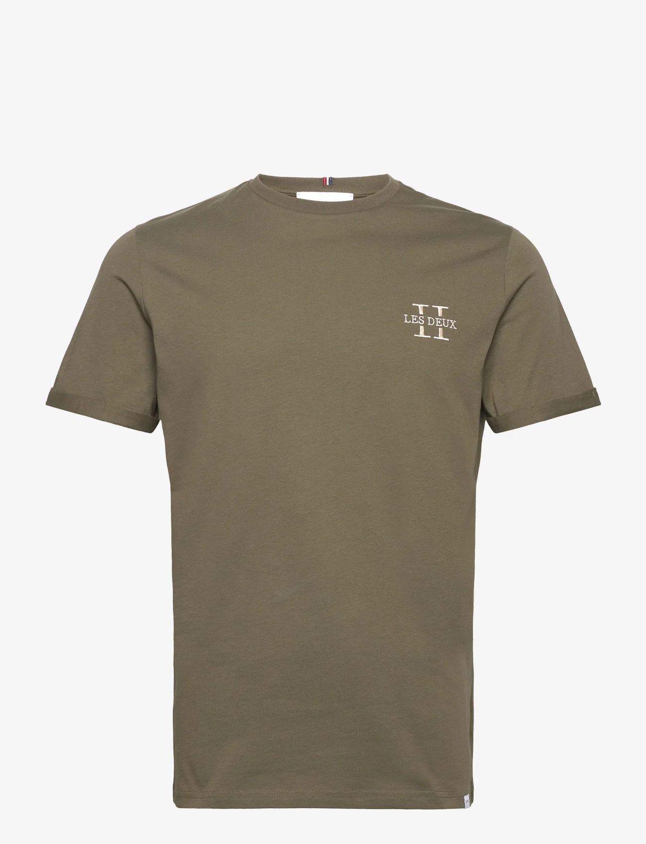 Les Deux - Les Deux II T-Shirt 2.0 - lyhythihaiset - olive night/light platinum - 0