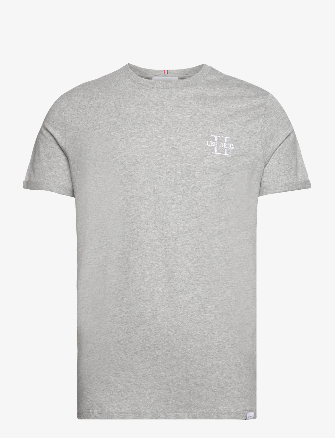 Les Deux - Les Deux II T-Shirt 2.0 - kortärmade t-shirts - light grey melange/white - 0