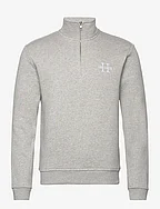 Les Deux II Half-Zip Sweatshirt 2.0 - LIGHT GREY MELANGE/WHITE