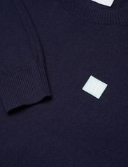 Les Deux - Etienne Patch Knit - knitted round necks - dark navy/light mint-white - 2
