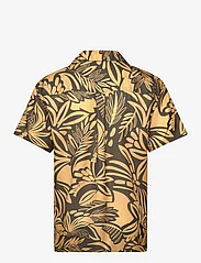 Les Deux - Bob Flower Tencel Shirt - short-sleeved t-shirts - forrest green/mustard yellow - 1