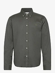 Les Deux - Piece Brushed Shirt - basic-hemden - olive night/deep forrest-light grey - 0