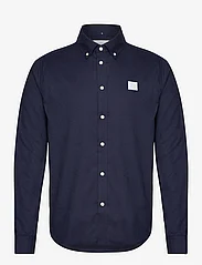 Les Deux - Piece Brushed Shirt - basic-hemden - dark navy/light mint-white - 0