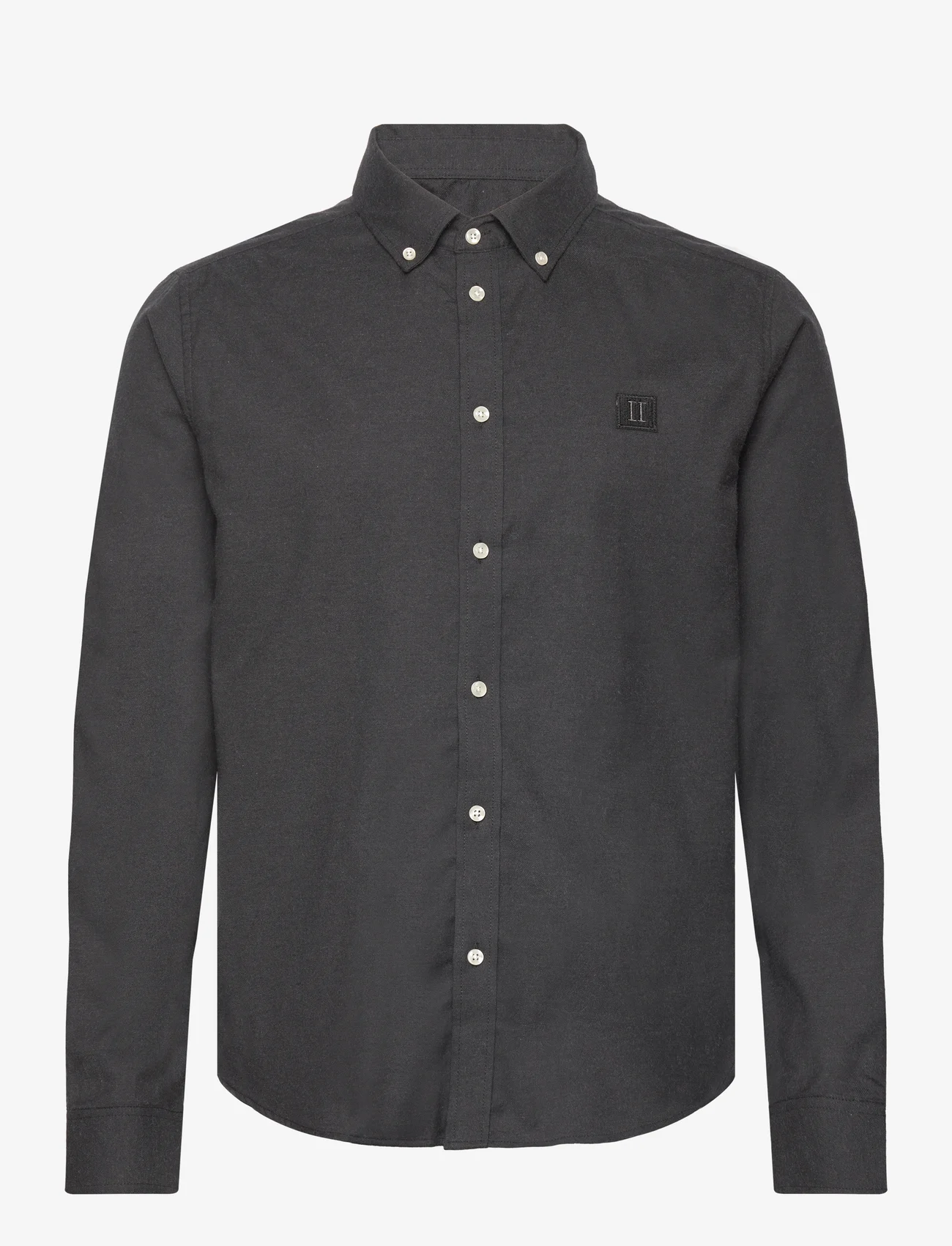 Les Deux - Piece Brushed Shirt - basic-hemden - black/charcoal-grey - 0