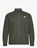Piece Brushed Shirt - DARK OLIVE/IVORY-SEQUOIA