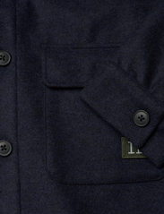 Les Deux - Piece Wool Overshirt - heren - dark navy/dark green-light grey - 3