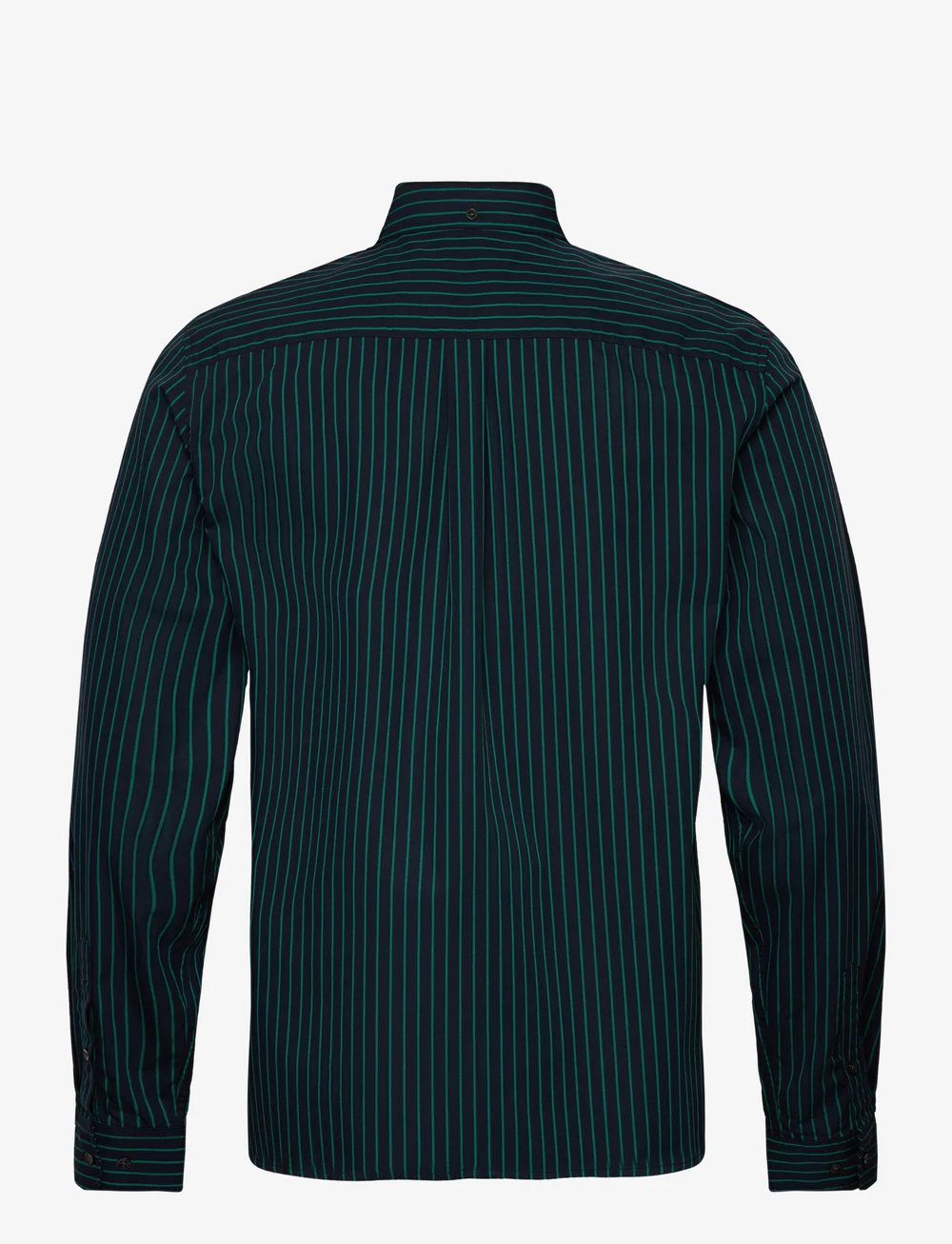 Les Deux - Kristian Stripe Poplin Shirt - stribede skjorter - dark navy/posy green - 1