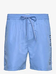 Les Deux - Les Deux Logo Swim Shorts - badeshorts - washed denim blue/dark navy - 0
