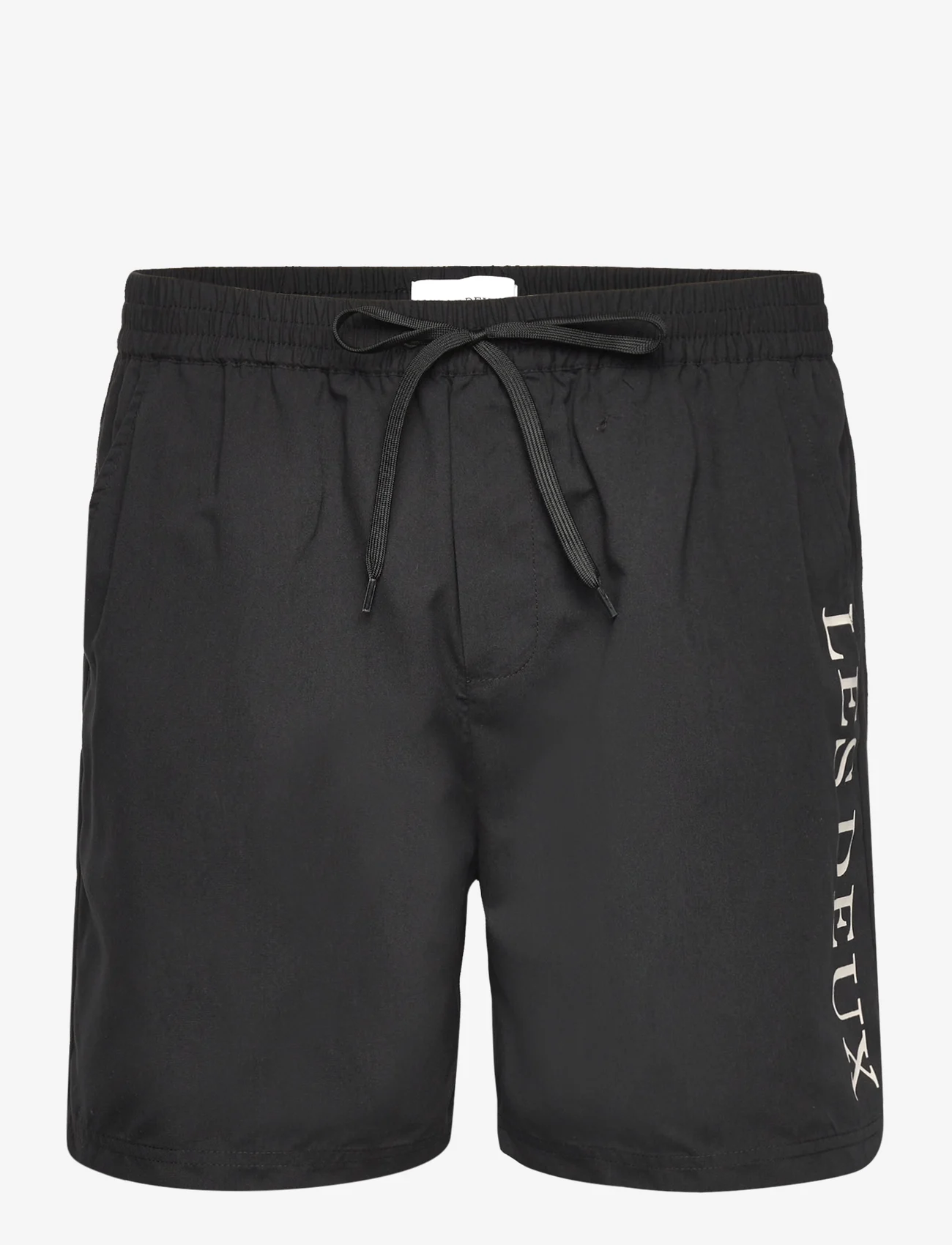 Les Deux - Les Deux Logo Swim Shorts - uimashortsit - black/ivory - 0