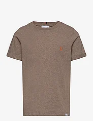 Les Deux - Nørregaard T-Shirt Kids - marškinėliai trumpomis rankovėmis - walnut melange/orange - 0