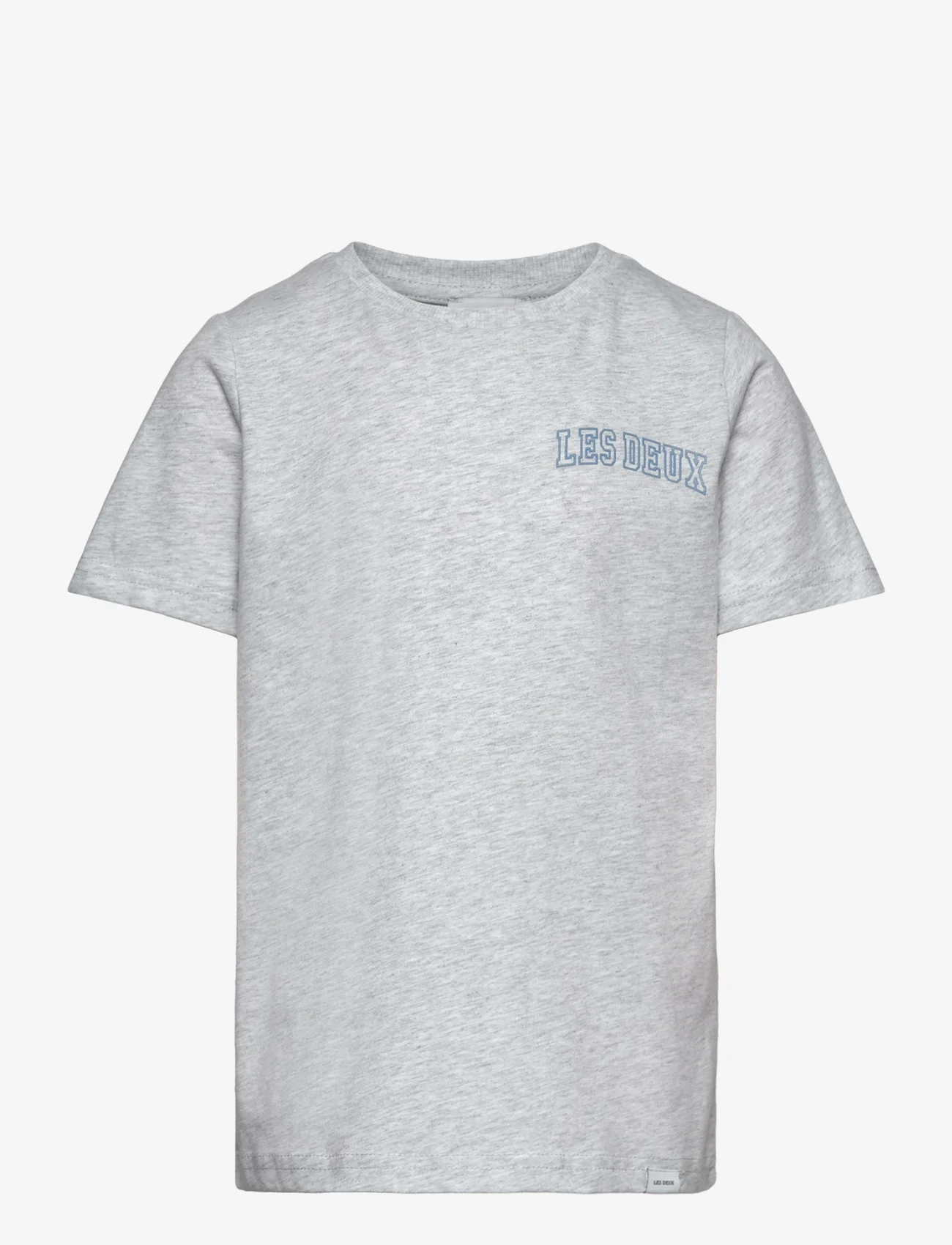 Les Deux - Blake T-Shirt Kids - marškinėliai - snow melange/washed denim blue - 0