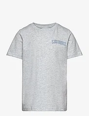 Les Deux - Blake T-Shirt Kids - marškinėliai - snow melange/washed denim blue - 0