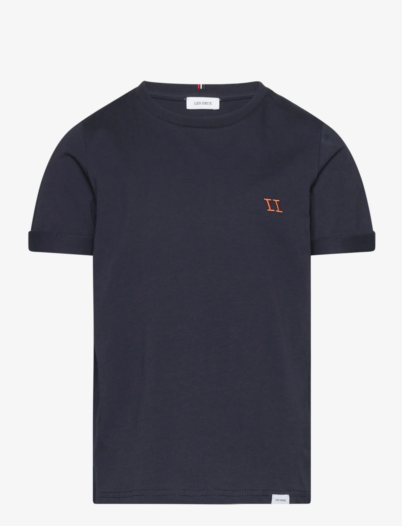 Les Deux - Nørregaard T-Shirt Kids - marškinėliai trumpomis rankovėmis - dark navy/orange - 0