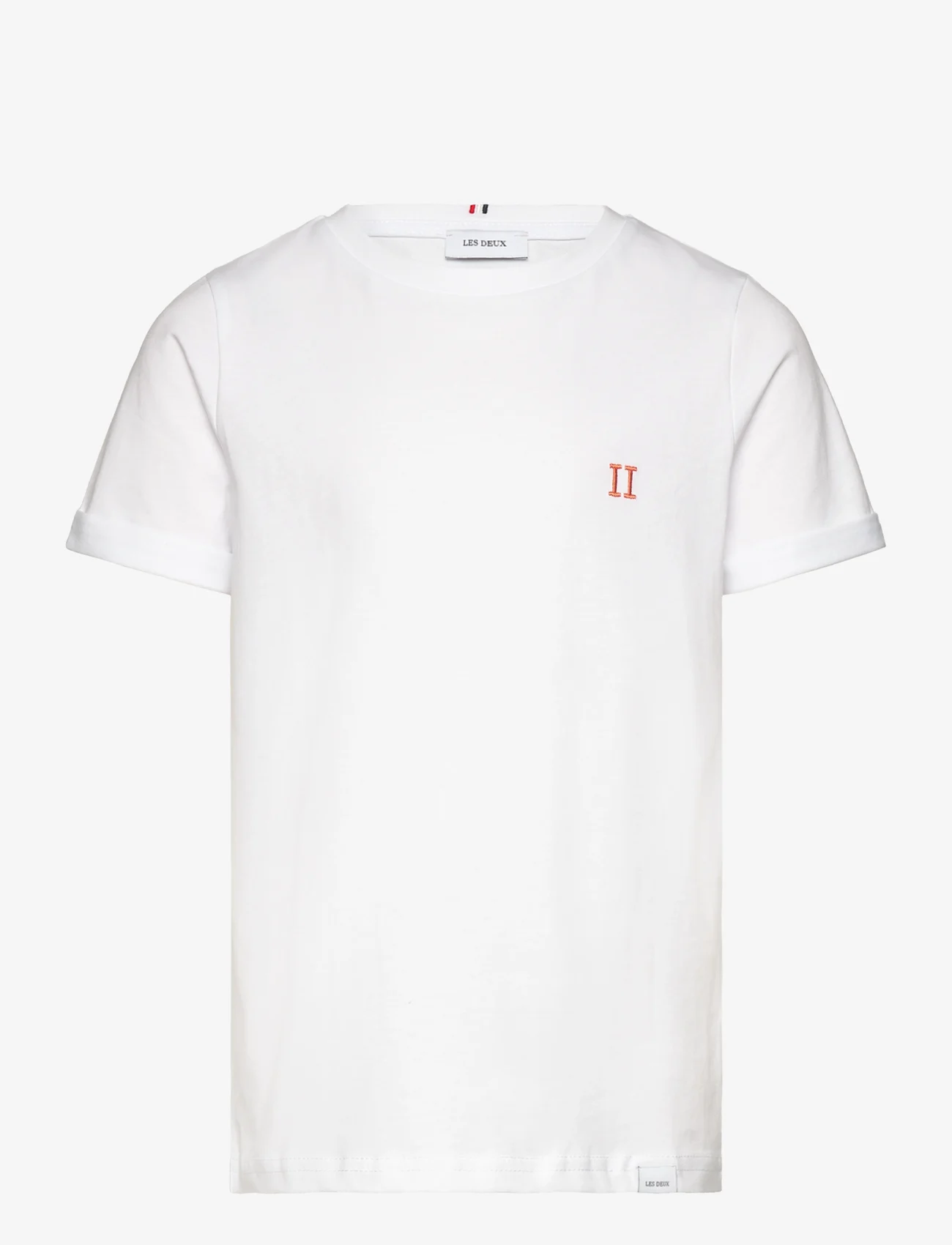 Les Deux - Nørregaard T-Shirt Kids - marškinėliai trumpomis rankovėmis - white/orange - 0