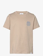 Les Deux - Globe T-Shirt Kids - marškinėliai trumpomis rankovėmis - light desert sand/washed denim blue - 0