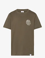 Les Deux - Globe T-Shirt Kids - marškinėliai trumpomis rankovėmis - olive night/ivory - 0