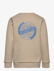 Les Deux - Globe Sweatshirt Kids - džemperiai - light desert sand/washed denim blue - 1