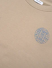 Les Deux - Globe Sweatshirt Kids - džemperiai - light desert sand/washed denim blue - 2